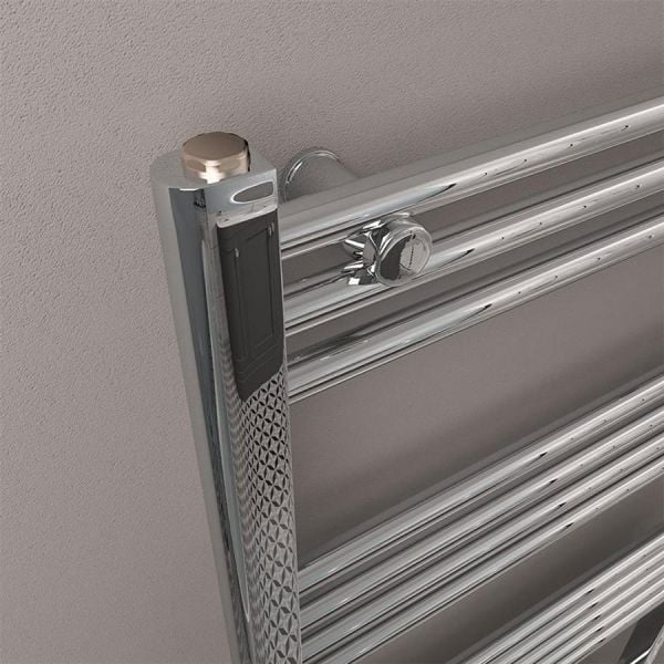 Eastbrook Wendover 1200 x 500 Straight Chrome Towel Rail #3