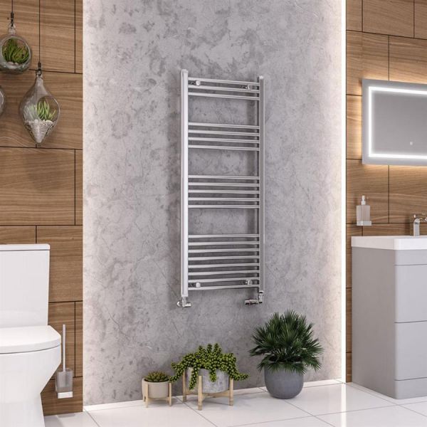 Eastbrook Wendover 1200 x 500 Straight Chrome Towel Rail #2