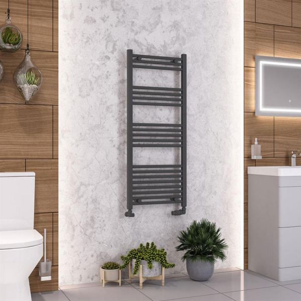Eastbrook Wendover 1200 x 500 Straight Anthracite Towel Rail #2