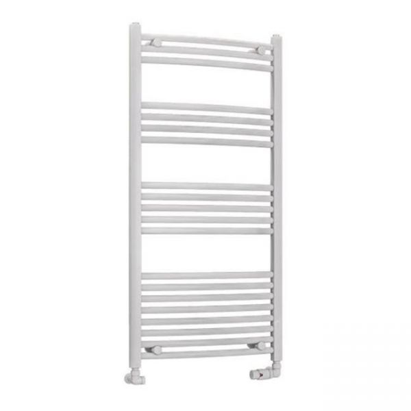 Eastbrook Wendover 1200 x 600 Curved White Towel Rail