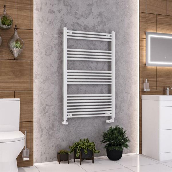 Eastbrook Wendover 1200 x 750 Straight White Gloss Towel Rail #2
