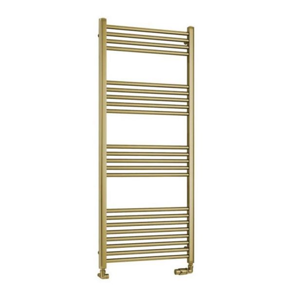 Eastbrook Wendover 1400 x 600 Straight Brushed Brass Towel Rail