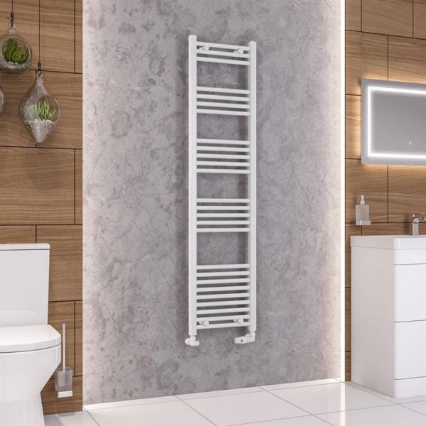 Eastbrook Wendover 1600 x 400 Straight White Gloss Towel Rail #2