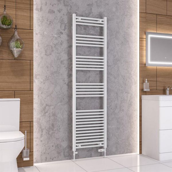 Eastbrook Wendover 1800 x 500 Straight White Gloss Towel Rail #2
