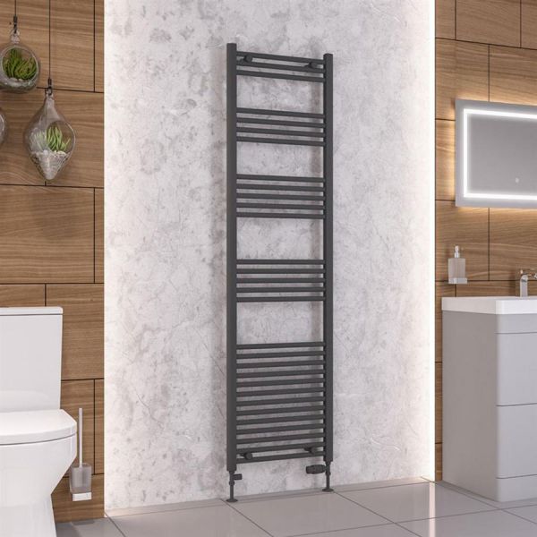 Eastbrook Wendover 1800 x 500 Straight Anthracite Towel Rail #2