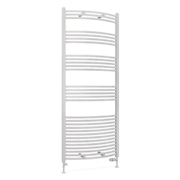 Eastbrook Wendover 1800 x 750 Curved White Towel Rail