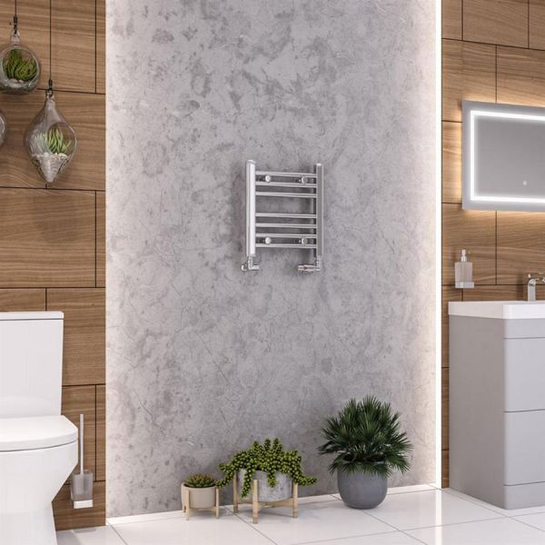 Eastbrook Wendover 360 x 400 Straight Chrome Towel Rail #2