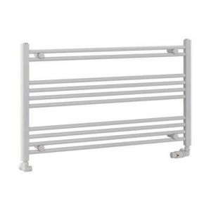 Eastbrook Wendover 600 x 1000mm Wide Horizontal Straight Gloss White Towel Rail
