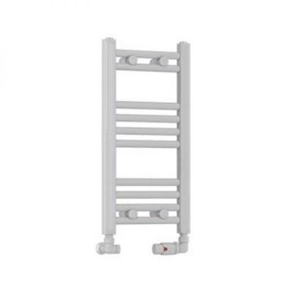 Eastbrook Wendover 600 x 300 Straight White Gloss Towel Rail