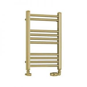 Eastbrook Wendover 600 x 400 Straight Brushed Brass Towel Rail