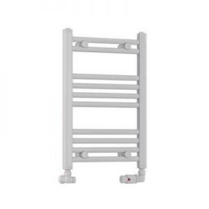Eastbrook Wendover 600 x 400 Straight White Gloss Towel Rail