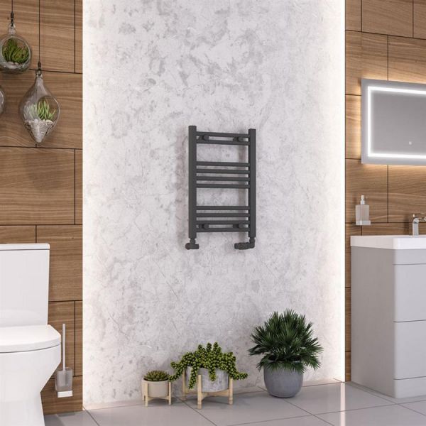 Eastbrook Wendover 600 x 400 Straight Anthracite Towel Rail #2