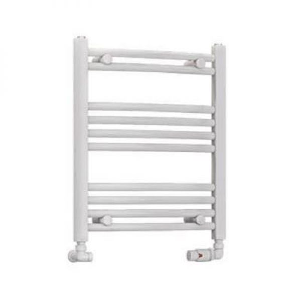 Eastbrook Wendover 600 x 500 Curved White Towel Rail