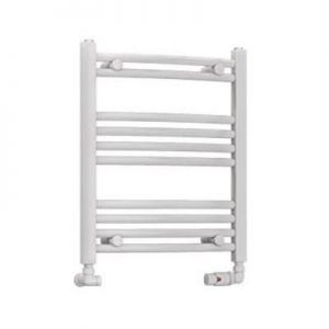 Eastbrook Wendover 600 x 500 Curved White Towel Rail