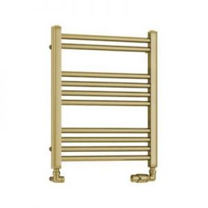 Eastbrook Wendover 600 x 500 Straight Brushed Brass Towel Rail