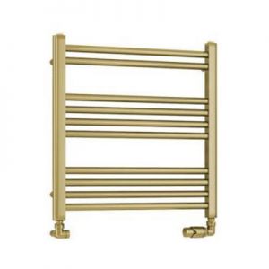 Eastbrook Wendover 600 x 600 Straight Brushed Brass Towel Rail