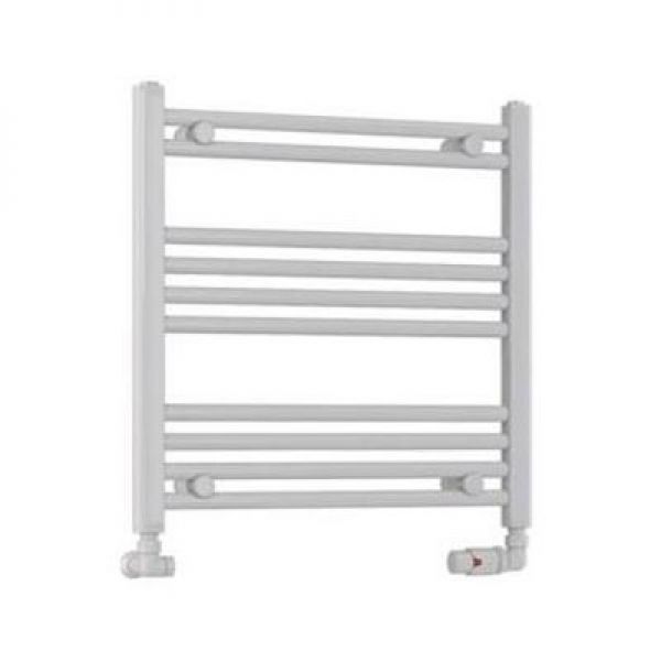 Eastbrook Wendover 600 x 600 Straight White Gloss Towel Rail