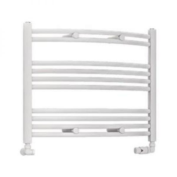 Eastbrook Wendover 600 x 750 Curved White Towel Rail