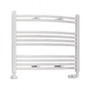 Eastbrook Wendover 600 x 750 Curved White Towel Rail