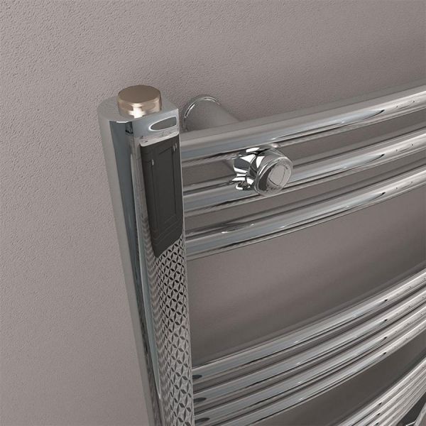 Eastbrook Wendover 800 x 400 Curved Chrome Towel Rail #3