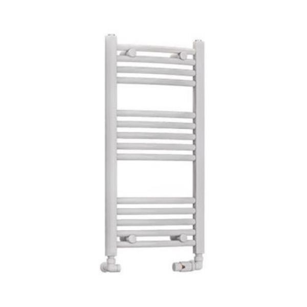 Eastbrook Wendover 800 x 400 Curved White Towel Rail