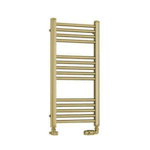 Eastbrook Wendover 800 x 400 Straight Brushed Brass Towel Rail