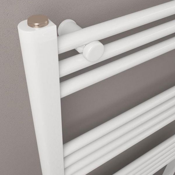 Eastbrook Wendover 800 x 400 Straight White Gloss Towel Rail #3