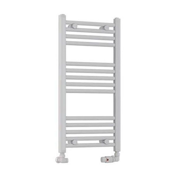 Eastbrook Wendover 800 x 400 Straight White Gloss Towel Rail