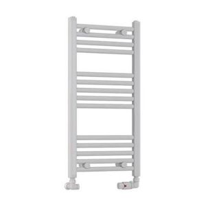 Eastbrook Wendover 800 x 400 Straight White Gloss Towel Rail