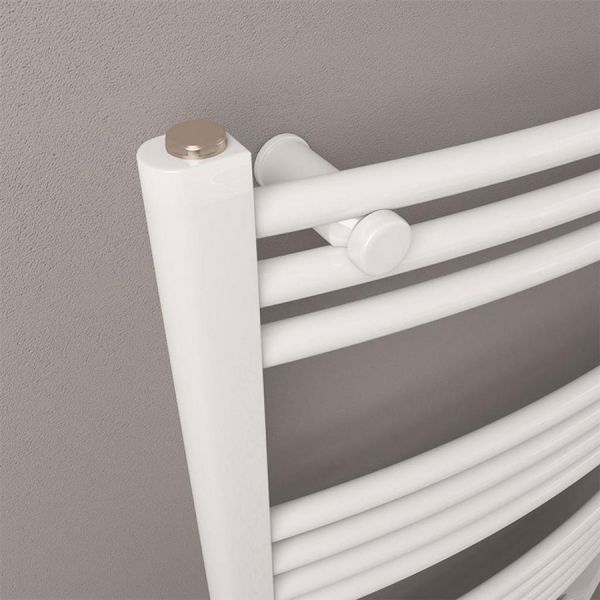 Eastbrook Wendover 800 x 500 Curved White Towel Rail #3