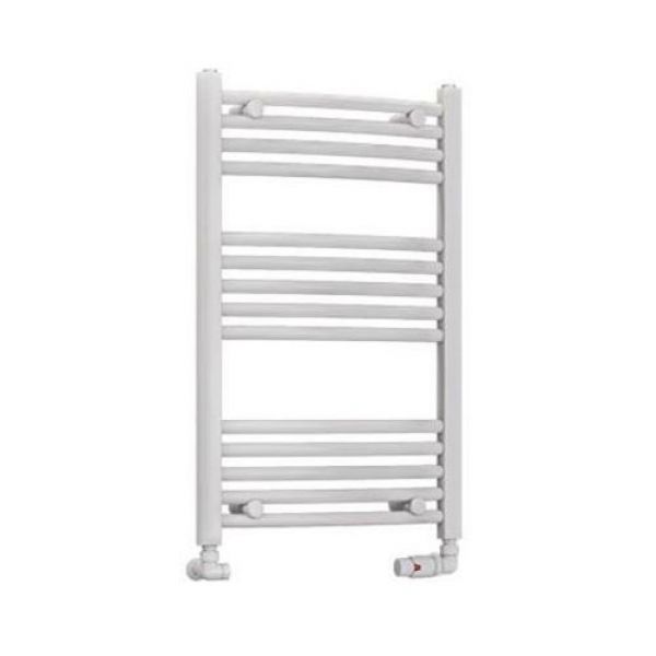 Eastbrook Wendover 800 x 500 Curved White Towel Rail