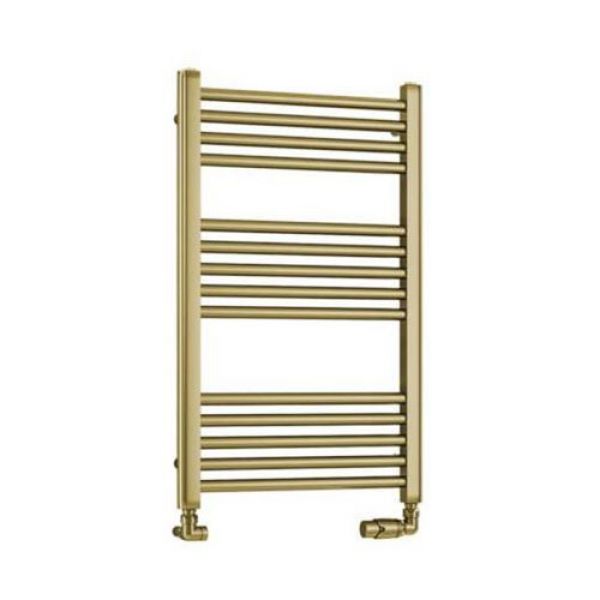 Eastbrook Wendover 800 x 500 Straight Brushed Brass Towel Rail