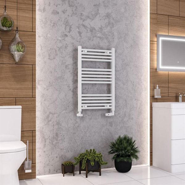 Eastbrook Wendover 800 x 500 Straight White Gloss Towel Rail #2