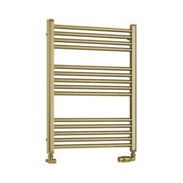 Eastbrook Wendover 800 x 600 Straight Brushed Brass Towel Rail