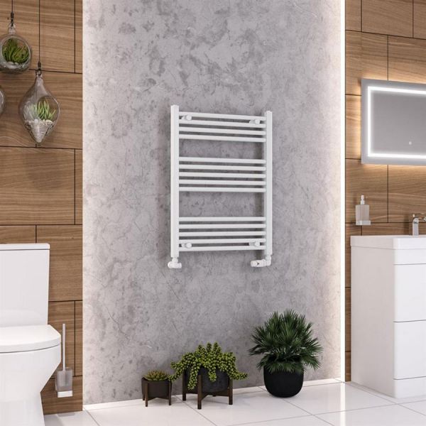 Eastbrook Wendover 800 x 600 Straight White Gloss Towel Rail #2