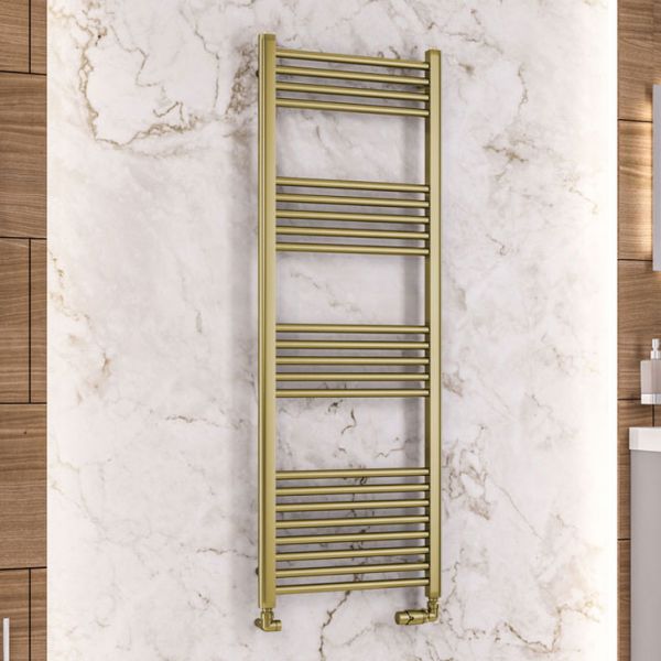 Eastbrook Wendover 1400 x 500 Straight Brushed Brass Towel Rail