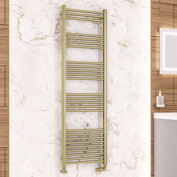 Eastbrook Wendover 1600 x 500 Straight Brushed Brass Towel Rail
