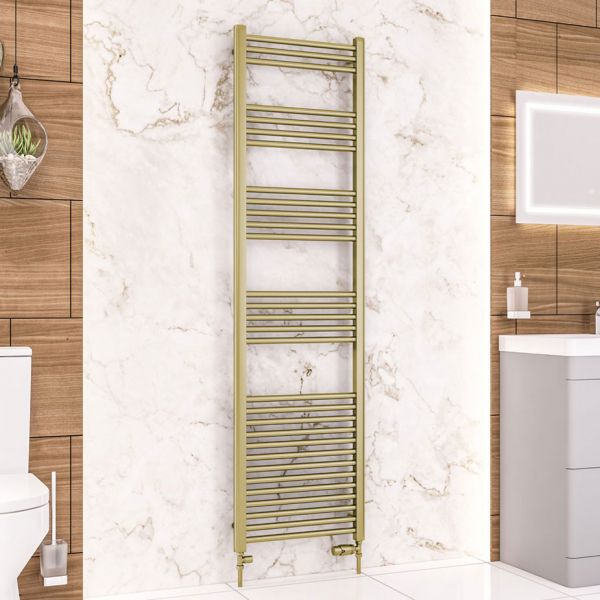 Eastbrook Wendover 1800 x 500 Straight Brushed Brass Towel Rail