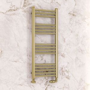 Eastbrook Wendover 1000 x 400 Straight Brushed Brass Towel Rail