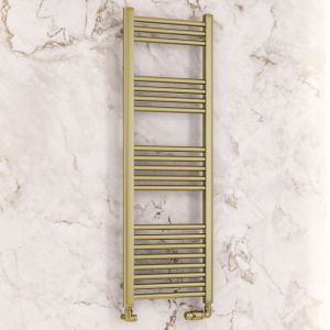 Eastbrook Wendover 1200 x 400 Straight Brushed Brass Towel Rail