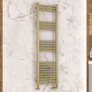Eastbrook Wendover 1400 x 400 Straight Brushed Brass Towel Rail