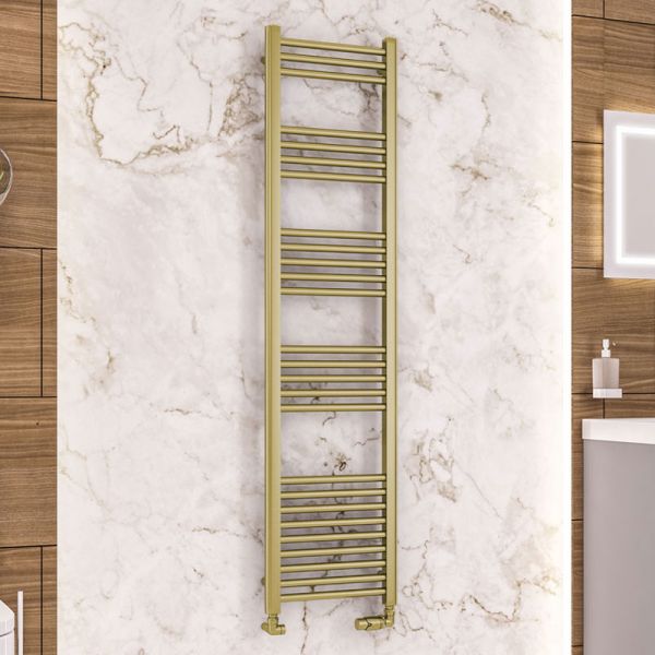 Eastbrook Wendover 1600 x 400 Straight Brushed Brass Towel Rail