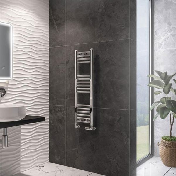 Eastbrook Wingrave 1000 x 300 Straight Chrome Towel Rail #2