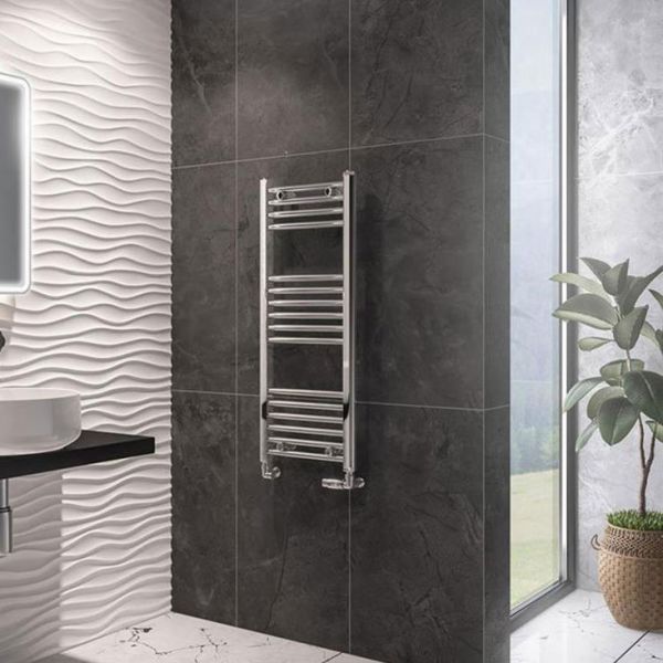 Eastbrook Wingrave 1000 x 400 Straight Chrome Towel Rail #2