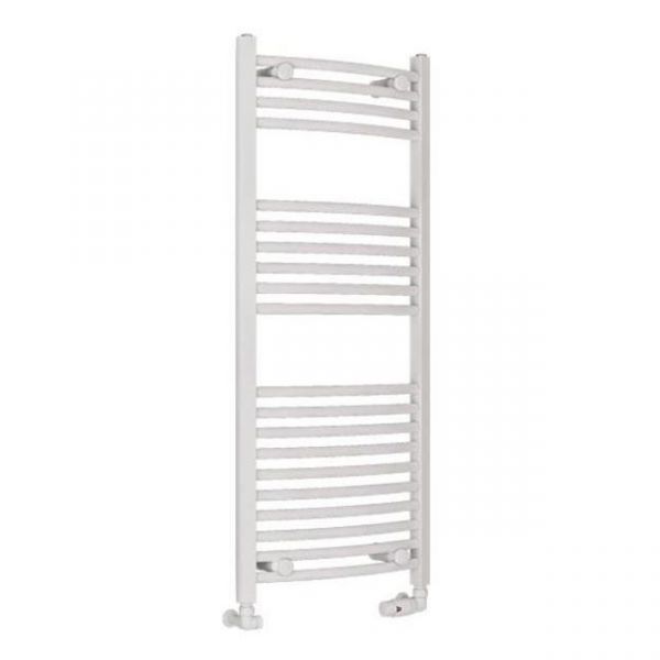 Eastbrook Wingrave 1200 x 500 Curved Gloss White Towel Rail