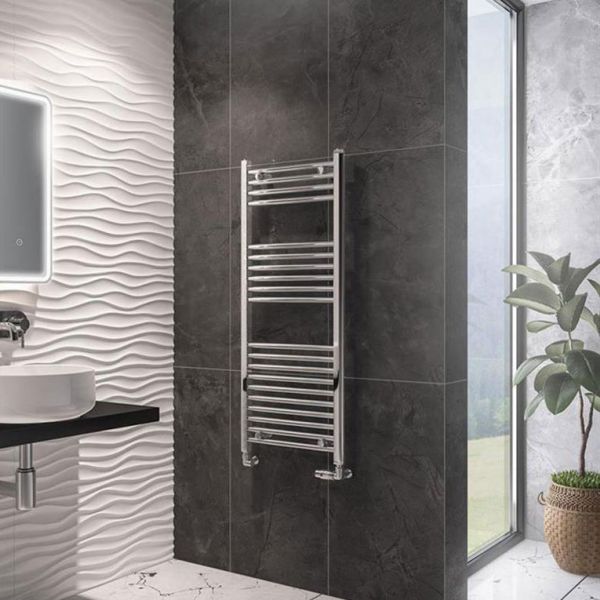 Eastbrook Wingrave 1200 x 500 Straight Chrome Towel Rail #2