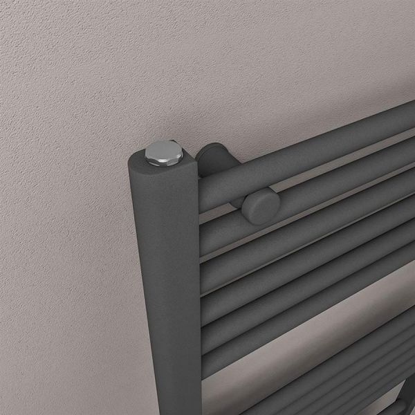 Eastbrook Wingrave 1200 x 500 Straight Anthracite Towel Rail #3