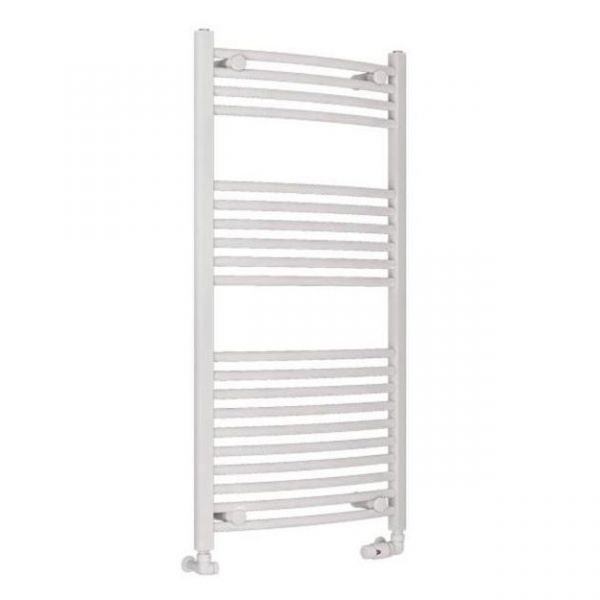 Eastbrook Wingrave 1200 x 600 Curved Gloss White Towel Rail