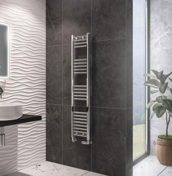 Eastbrook Wingrave 1400 x 300 Straight Chrome Towel Rail #2
