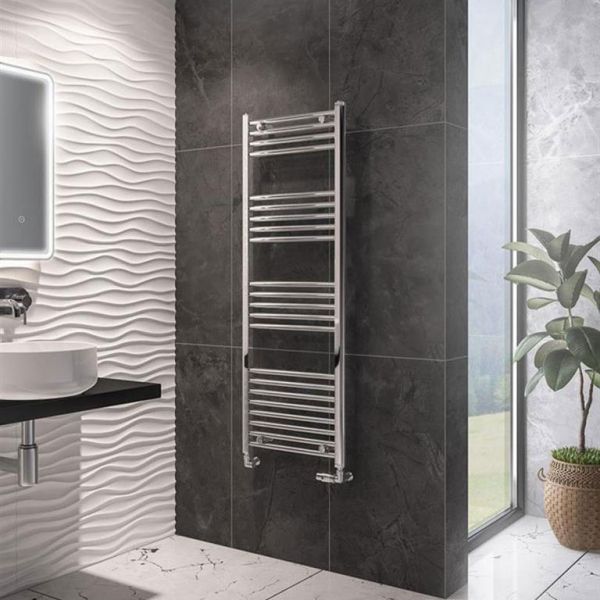 Eastbrook Wingrave 1400 x 500 Straight Chrome Towel Rail #2